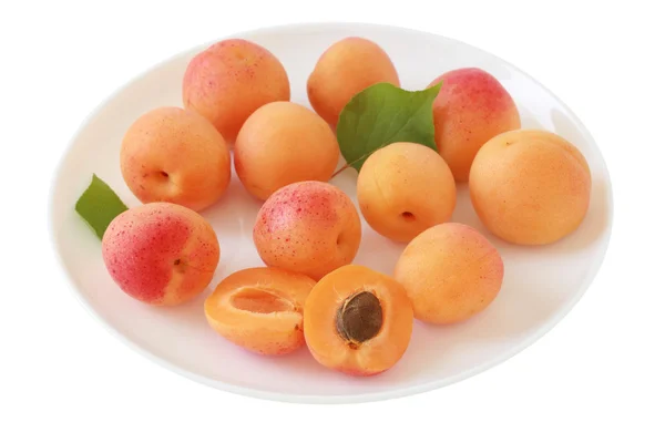Apricot on the plate — Stock Photo, Image
