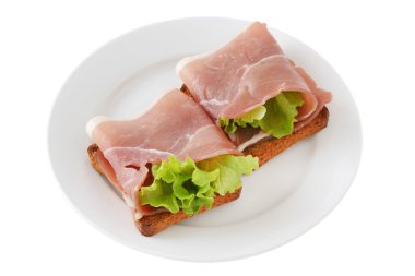 tost prosciutto ve marul