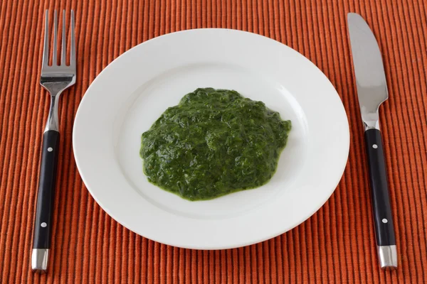 stock image Spinach on the plate