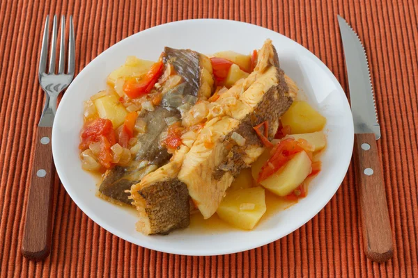 Fish stew on the plate — Stock Photo, Image