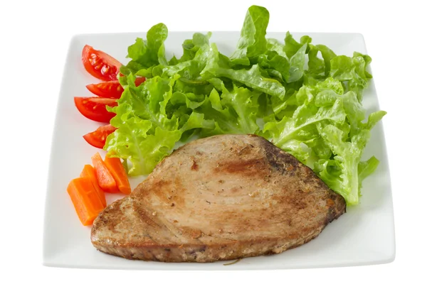 Kızartılmış ton balığı salatası ile — Stok fotoğraf