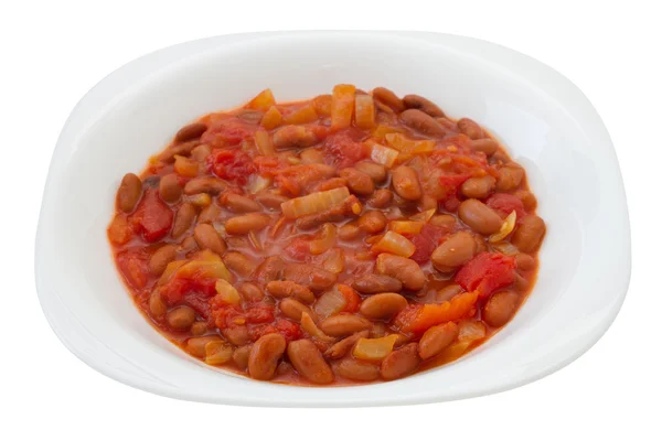 Boiled beans with tomato — Stock Photo, Image