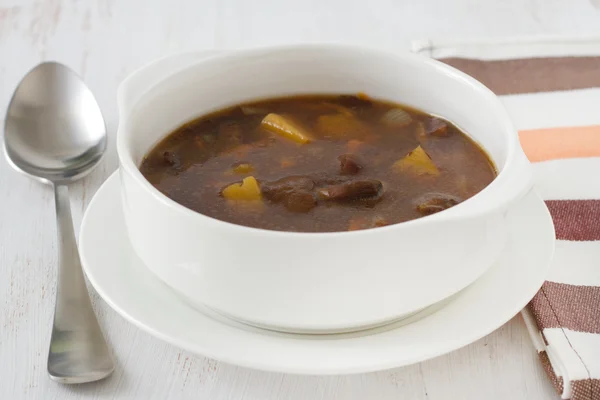Jamur sup dalam mangkuk — Stok Foto