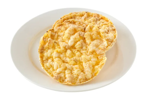 Mais-Diät-Kekse auf dem Teller — Stockfoto