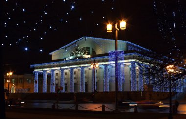 Winter view on arrow of Vasilevsky island, St.-Petersburg, Russi clipart