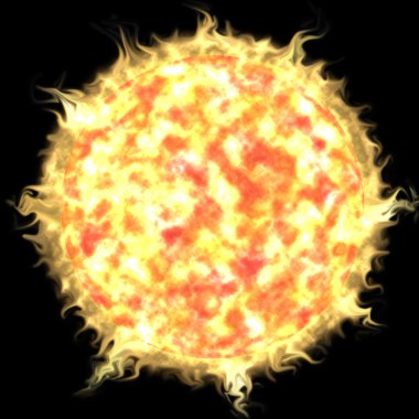 Sun in the space clipart