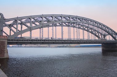 bolsheohtinskij bridge, st petersburg, Rusya Federasyonu.