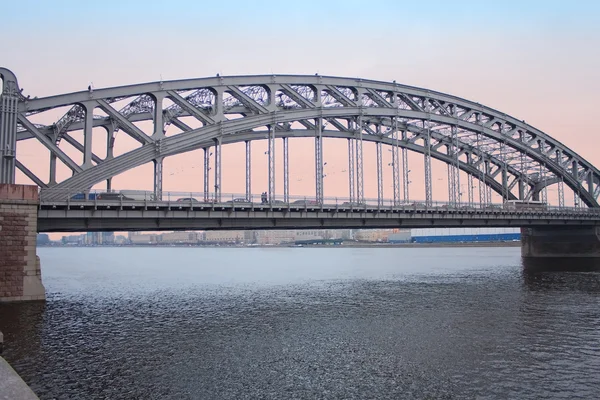 stock image Bolsheohtinskij bridge, St. Petersburg, Russia.