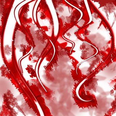 Abstract background - tentacles with blood splatter clipart