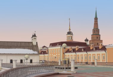 The Kazan Kremlin. Kazan, Republic of Tatarstan, Russia clipart
