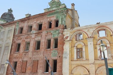 eski terk edilmiş evleri Merkezi kazan, Rusya Federasyonu