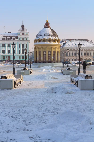 Moderne peterburgskaya straße im zentrum von kasan, russland — Stockfoto