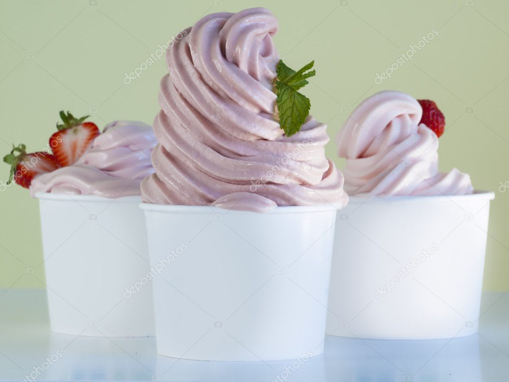 Frozen Soft Serve Yogurt.