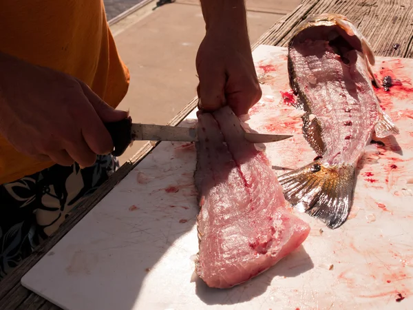 Cleaning Fish — Stock Photo, Image