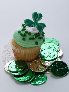 St. Patrick's Day Cupcake clipart