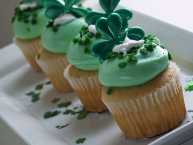 St. Patrick'ın gün Cupcake