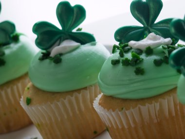 St. Patrick's Day Cupcake clipart