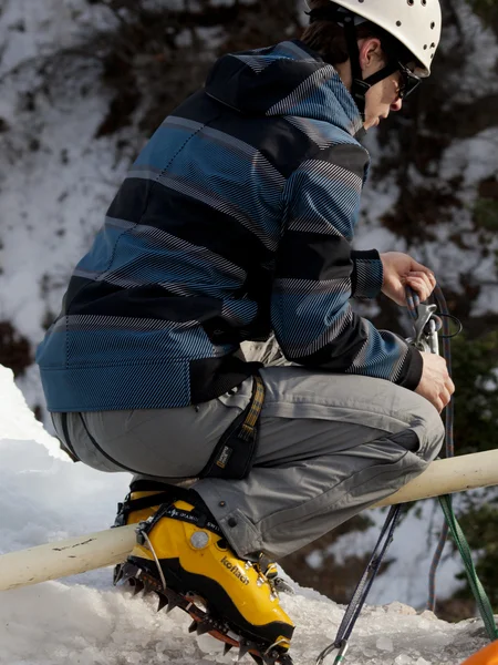 Ledové lezení gear — Stock fotografie
