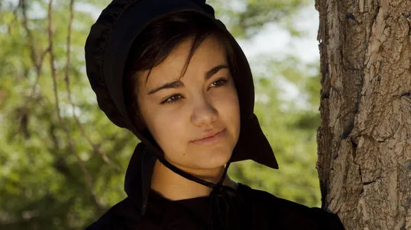 Amish menina — Fotografia de Stock