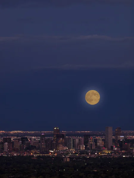 stock image Mile High City of Denver by night