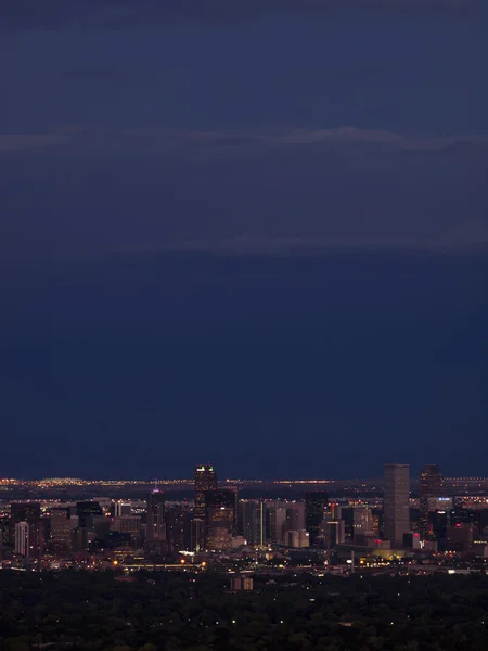 Mile yüksek şehir denver gece — Stok fotoğraf