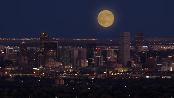 stock image Mile High City of Denver by night