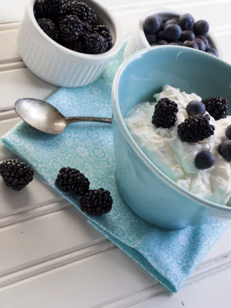 Joghurt és gyümölcs — Stock Fotó