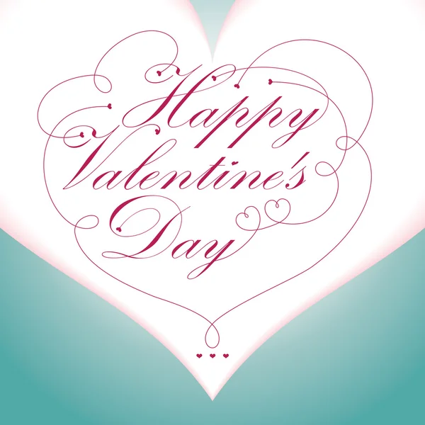 Szczęśliwy Walentynki typu tekst na wzór kształt serca — Wektor stockowy