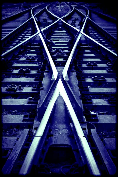 Spoorwegkruispunt — Stockfoto
