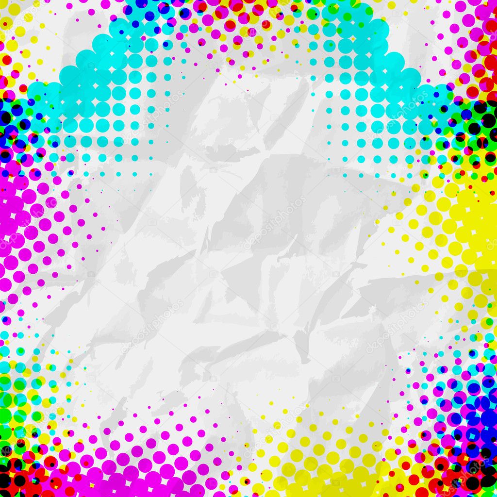 Abstract Grunge colorful Halftone vector illustration pattern ba