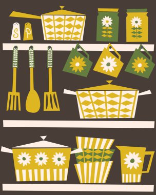 Retro Kitchen clipart