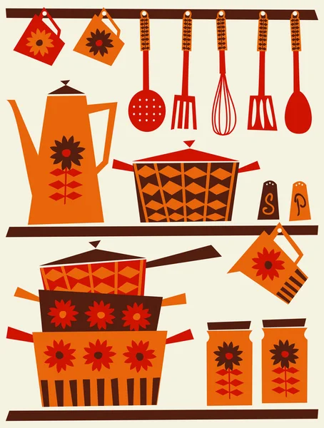 Ретро-кухня — стоковый вектор