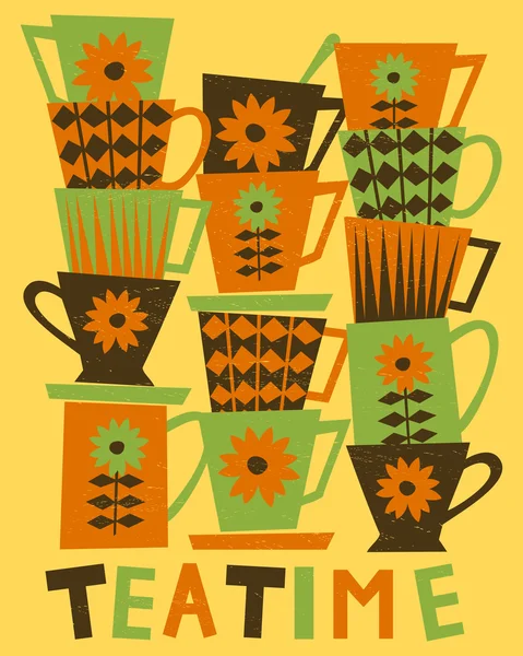 Carte de thé — Image vectorielle