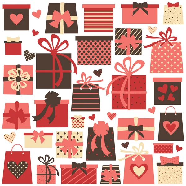 Colección regalos de San Valentín — Vector de stock