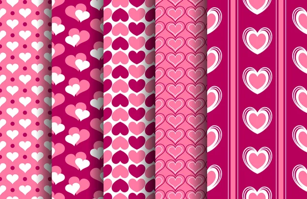 Valentijn patronen set — Stockvector