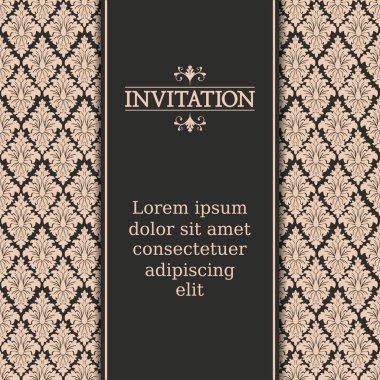 Vintage Invitation Template clipart