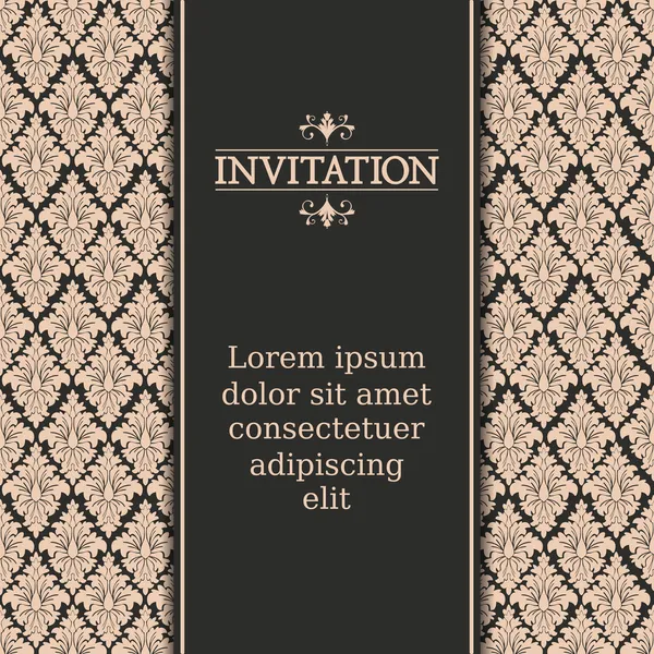 Modèle d'invitation vintage — Image vectorielle