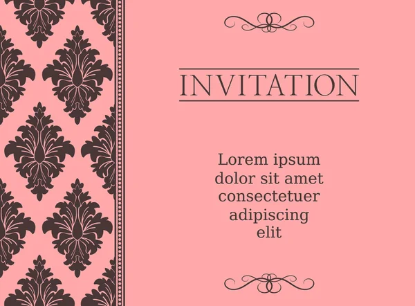 Modèle d'invitation vintage — Image vectorielle