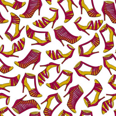 Seamless Shoe Pattern clipart