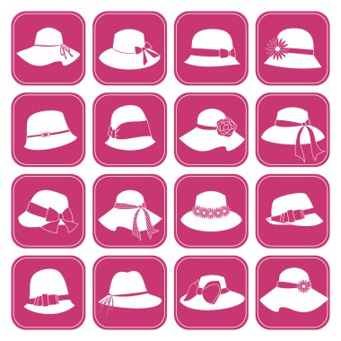 Elegant Hats Icons clipart