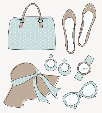 Fashion Accessories Set clipart