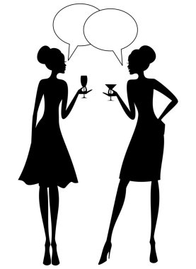 Gossiping Women clipart