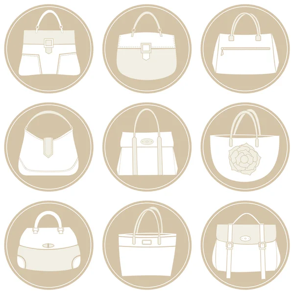 Set de iconos de bolsos de verano — Archivo Imágenes Vectoriales