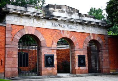 Gate in Warsaw's Citadel fortress, XIX century . Warsaw. Poland clipart