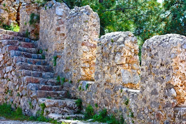 Turkije, alanya. muur van kasteel — Stockfoto