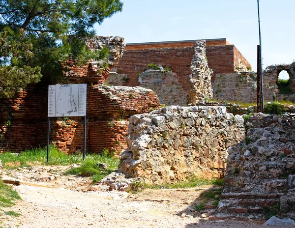 Ruiny twierdzy osmańskiego w alanya. Muzeum w Turcji Zdjęcie Stockowe