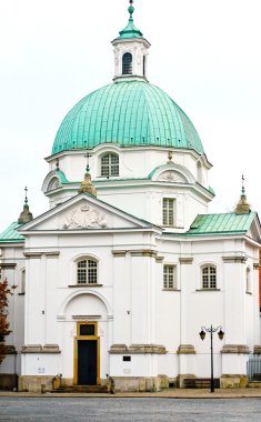 Varşova, Polonya 'da Yeni Şehir Meydanı' ndaki St. Kazimierz Kilisesi