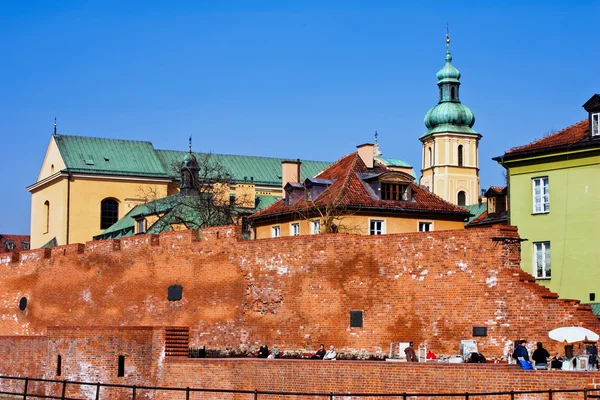 Varşova, Polonya'nın başkenti şehir manzarası — Stok fotoğraf