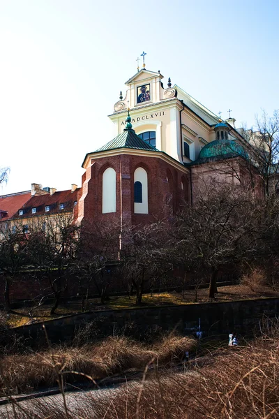 Arquitectura del casco antiguo en Varsovia, Polonia — Foto de Stock