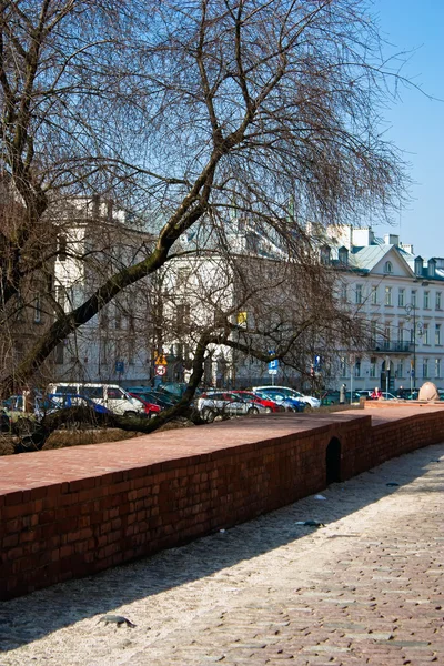 Ungewöhnliches Aussehen der Warschauer Altstadt. Polen — Stockfoto